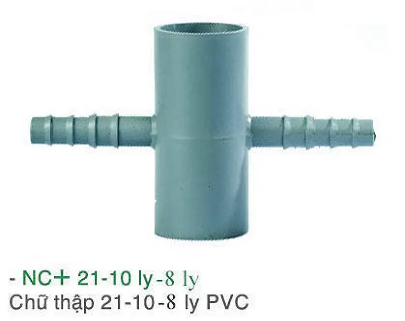 Chữ thập 21-10.8 ly PVC NC+ 21.10.8ly