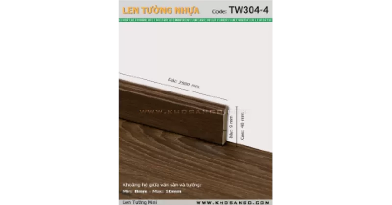 Len Tường nhựa TW304-4 