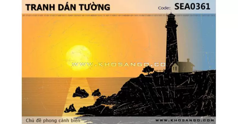 Tranh dán tường phong cảnh biển SEA361 