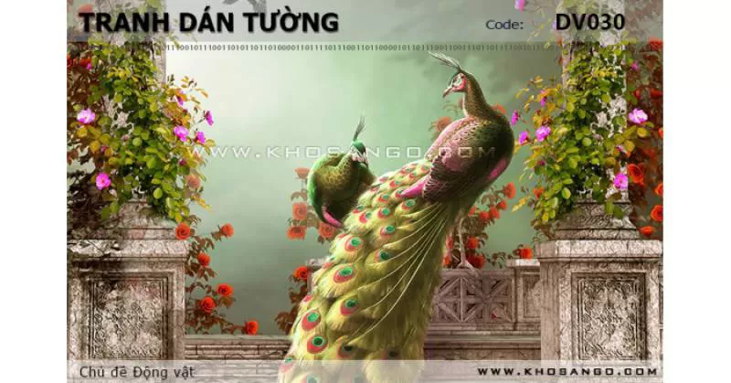 Tranh dán tường Động vật DV030 