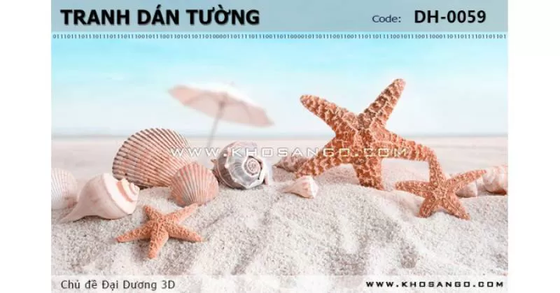 Tranh dán tường Đại Dương 3D DH-0059 