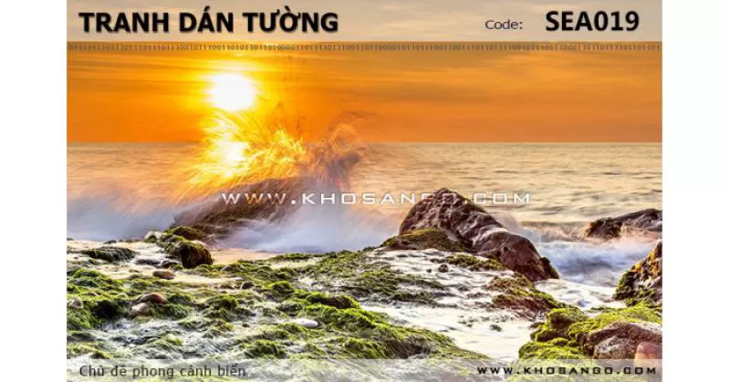 Tranh dán tường phong cảnh biển SEA019 