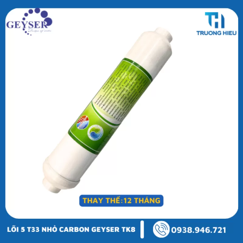 Lõi Lọc Nước Geyser TK8 - Lõi T33 Nhỏ Carbon 