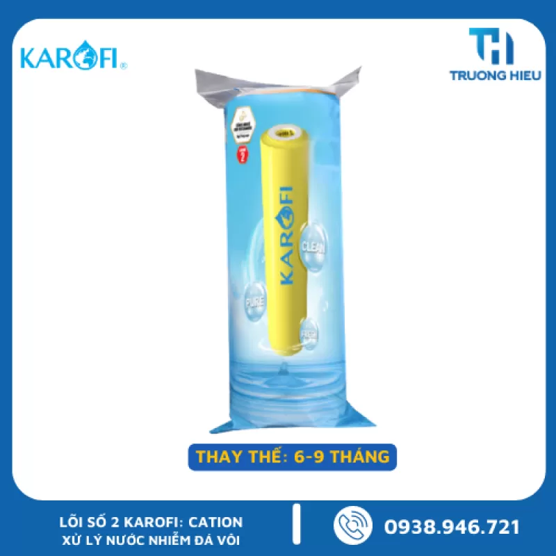 LÕI LỌC NƯỚC KAROFI SỐ 2: CATION ( XỬ LÝ NƯỚC CỨNG) 