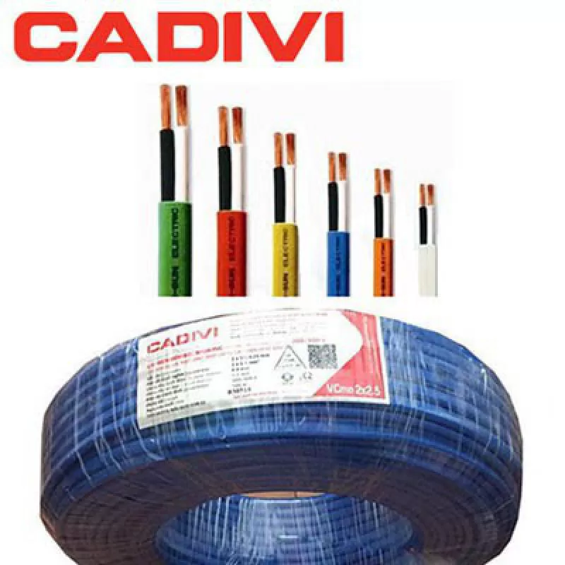 Dây điện Cadivi, dây đôi mềm dẹt VCmo 2x1mm
