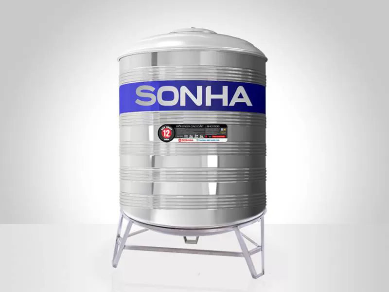 Bồn inox Sơn Hà 1500L (đứng) (F1140) 