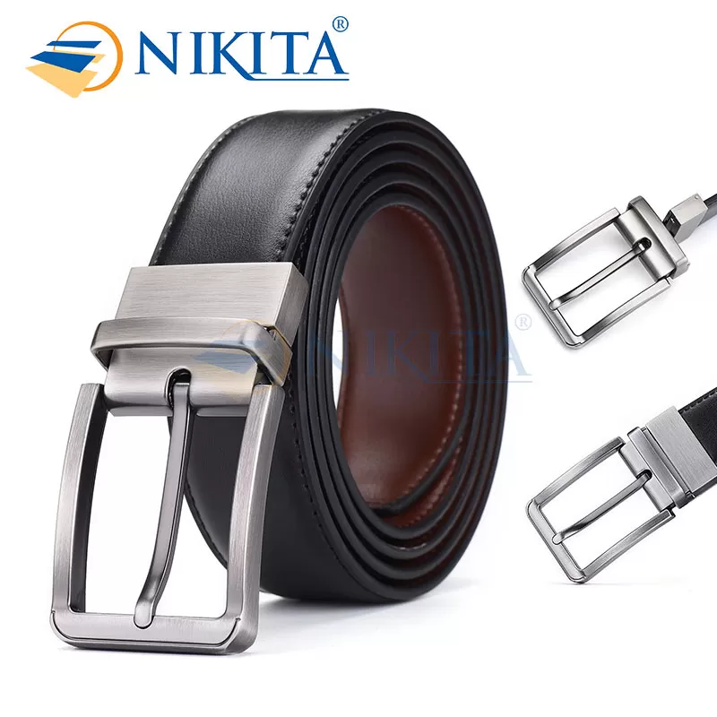 Dây lung nam da bò mặt khóa xoay DN-17 