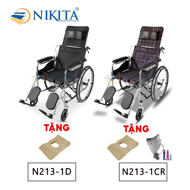 Xe lăn khung hợp kim nhôm dành cho người bệnh