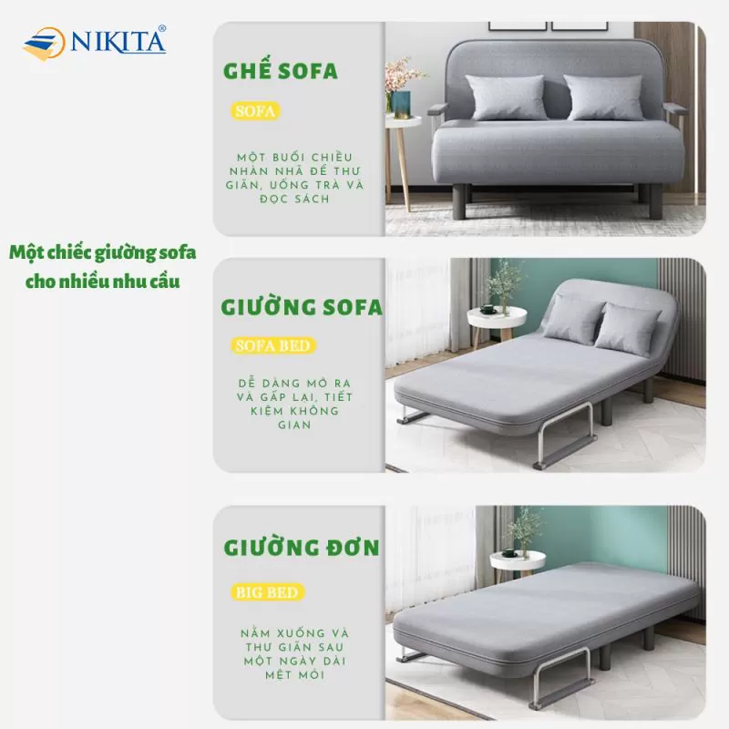 Top 5 Mẫu sofa giường gấp thông minh chất lượng cao - mới nhất