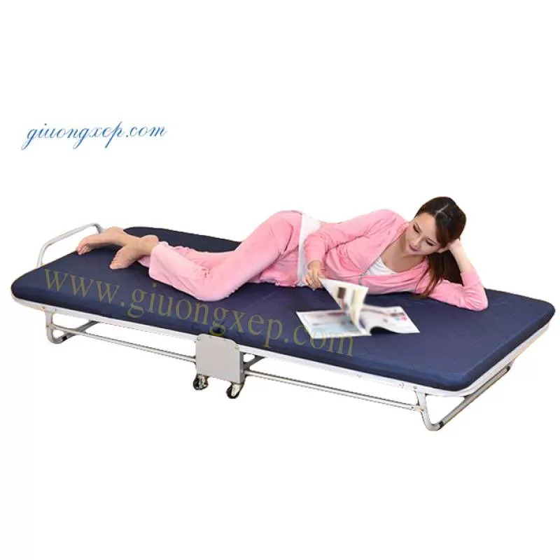 giường gấp di dộng nâng đầu, giường xếp di động cho văn phòng và gia đình