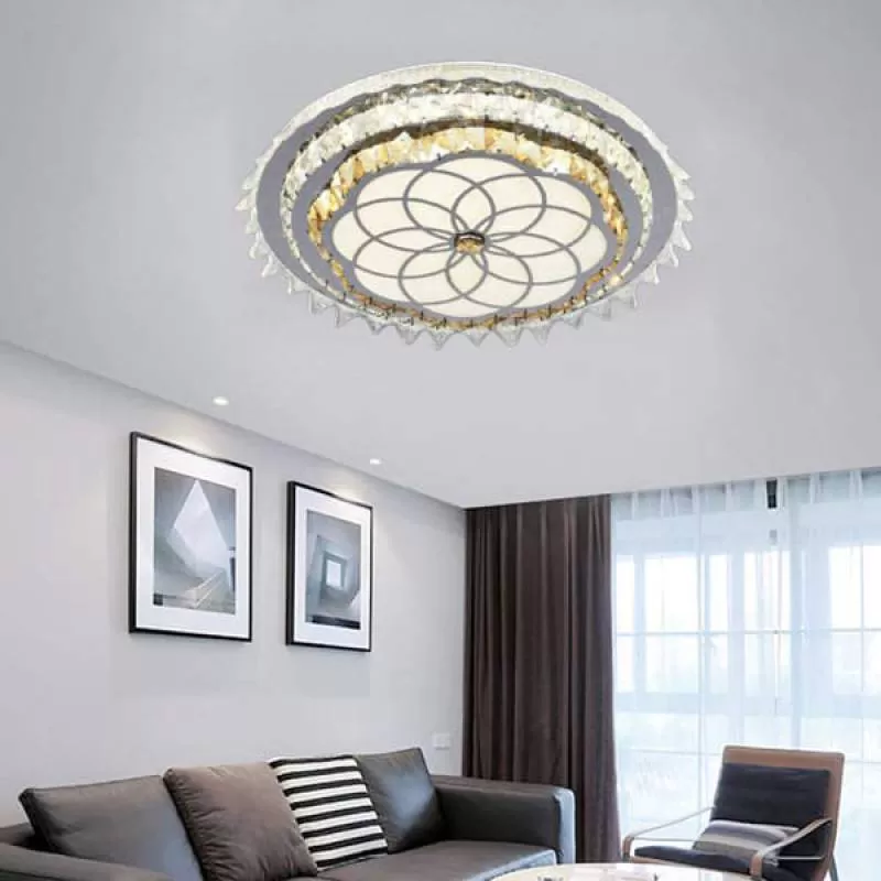 Đèn mâm ốp trần led tròn phòng ngủ, phòng khách nhỏ D500mm AN-ML5179 