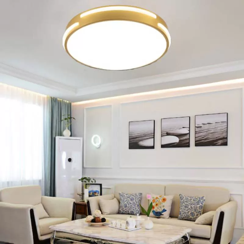 Đèn ốp trần đồng led 3 màu trang trí phòng khách nhỏ D510mm HP-OD3093 