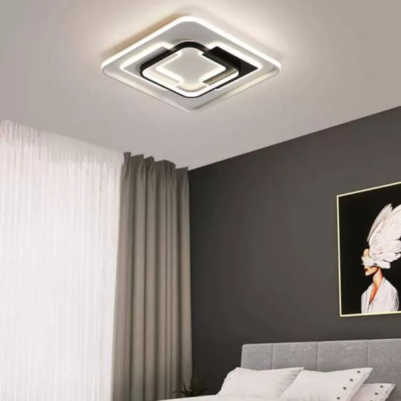 Đèn ốp trần led 3 chế độ màu trang trí gắn phòng ngủ 490x490mm EC-ML27 