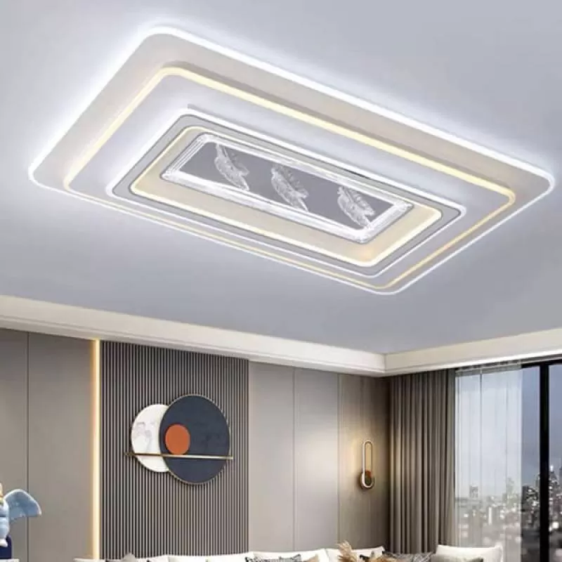 Đèn mâm ốp trần trang trí phòng khách hình chữ nhật L1050mm SE-MC517 