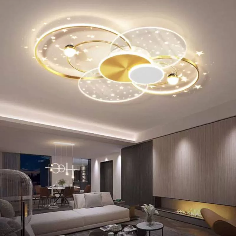 Đèn ốp trần trang trí phòng khách hiện đại cao cấp 1100x700mm EC-ML49