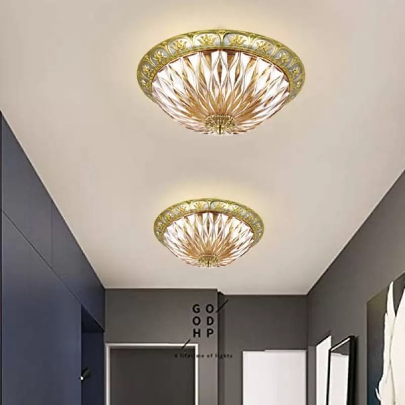 Đèn ốp trần bánh tiêu cổ điển led 3 chế độ ánh sáng D320mm HP-OTY025