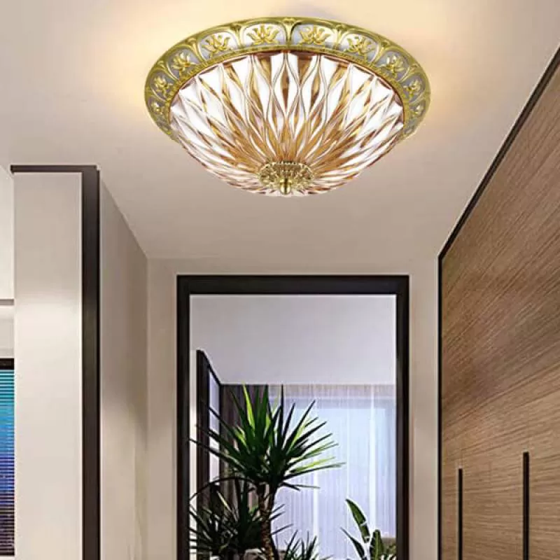 Đèn ốp trần bánh tiêu cổ điển led 3 chế độ ánh sáng D380mm HP-OTY025 