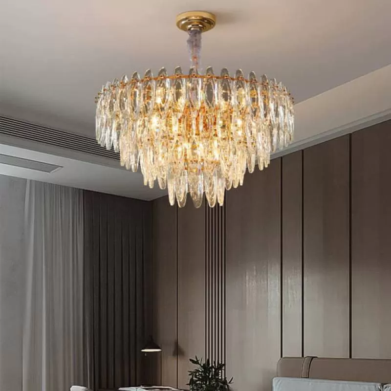 Đèn thả trần pha lê trang trí nhà hàng, khách sạn D600mm DR-NC8832A 