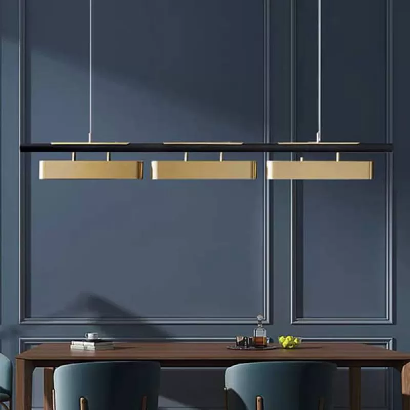 Đèn thả trần thân bằng hợp kim trang trí bàn ăn dài L1200mm DC-TTK92 