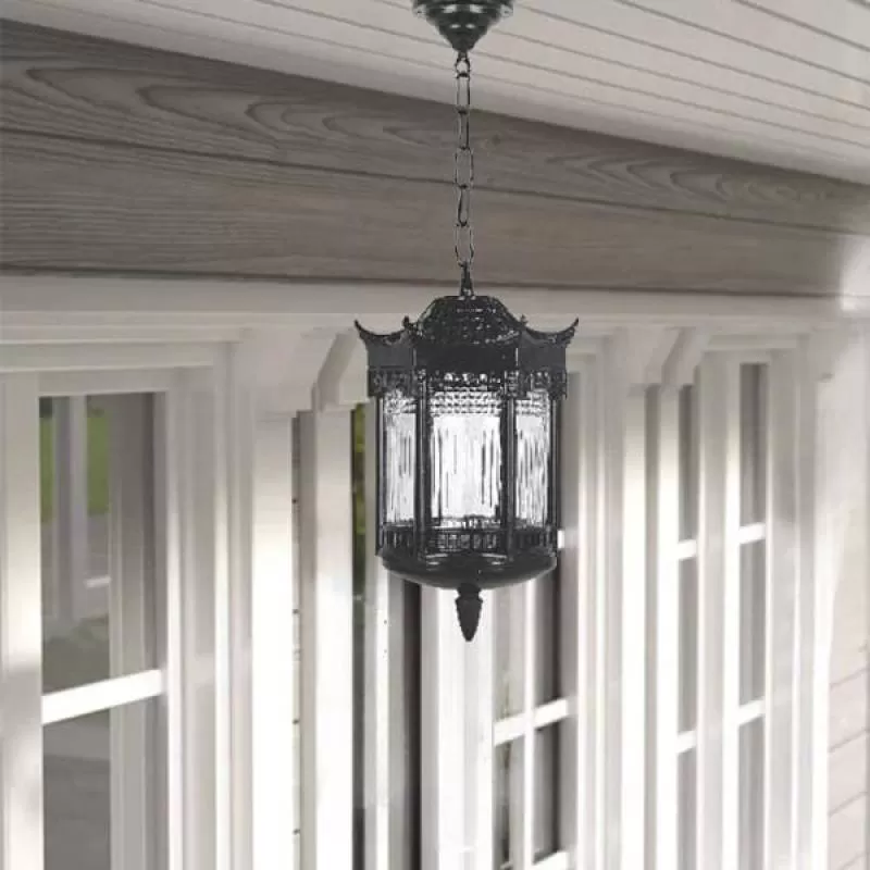 Đèn thả ngoài trời treo ban công, mái vòm, hành lang D180mm DR-NVT333B 