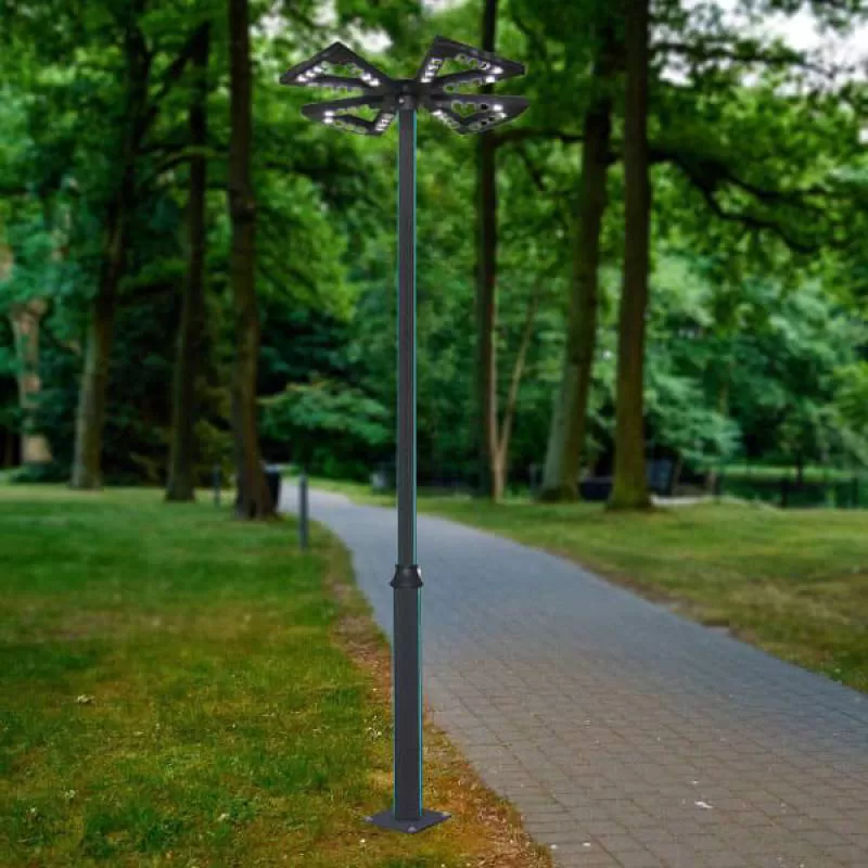 Đèn trụ sân vườn viền led H3000 -> 3500mm EC-TRU112 