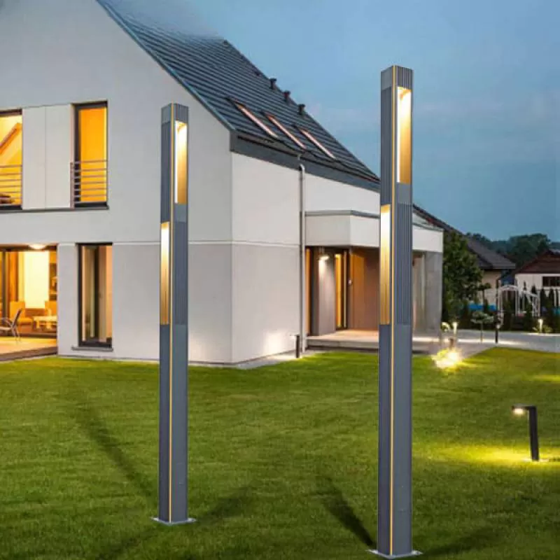 Đèn trụ trang trí sân vườn viền led H3000mm EC-TRU135 