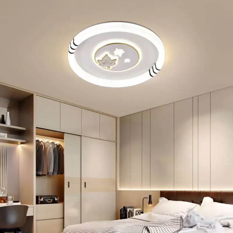 Đèn ốp trần led 3 chế độ ánh sáng trang trí phòng ngủ D480mm HP-ML7327