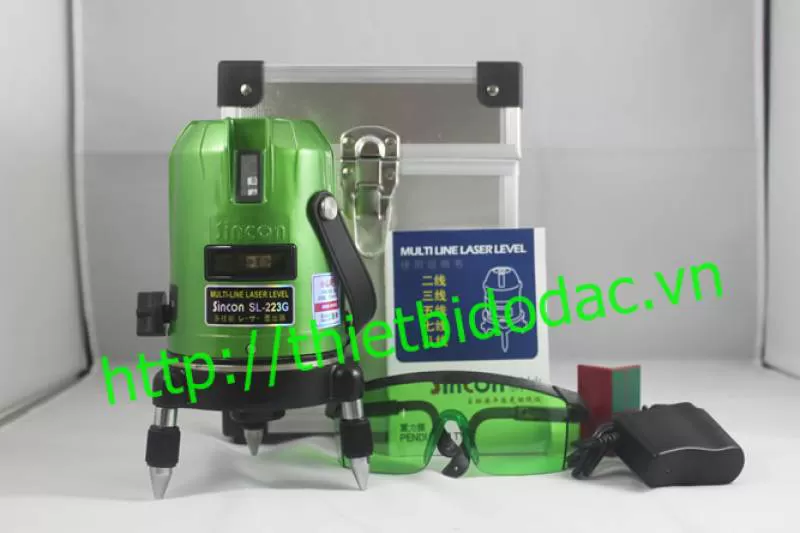 Máy cân bằng Laser tia xanh Sincon SL-223G 5 tia