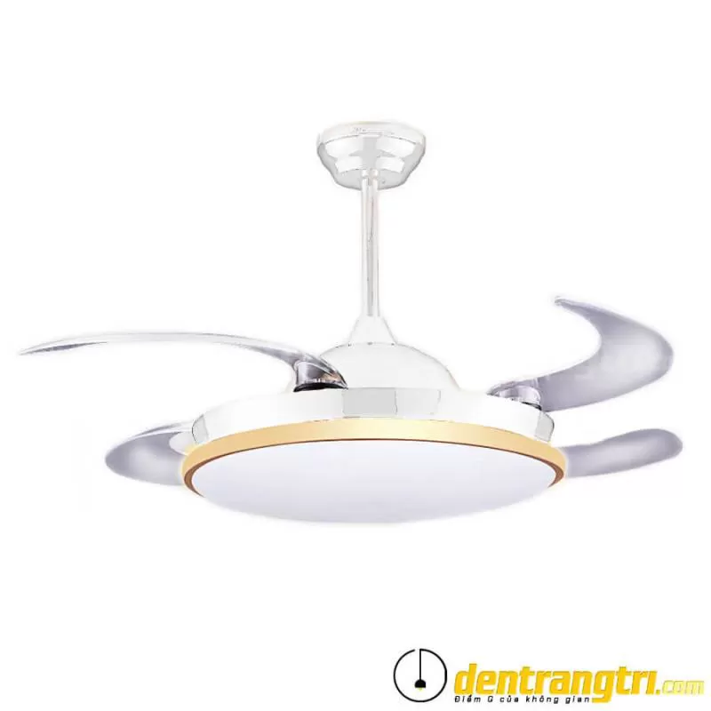 Đèn Quạt Trắng Viền Vàng – 44WE-DC6015
