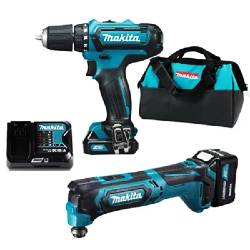 Bộ máy đa năng máy khoan vặn vít dùng Pin 12V Makita CLX206SX1