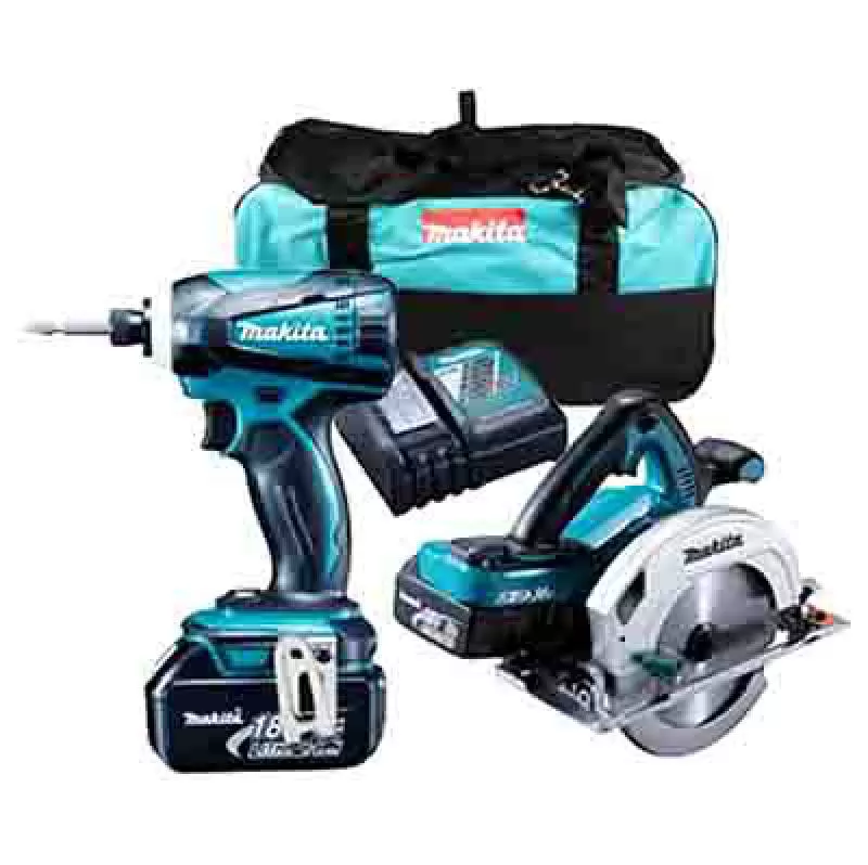 Bộ máy cưa đĩa máy vặn vít dùng Pin 18V Makita DLX2239M