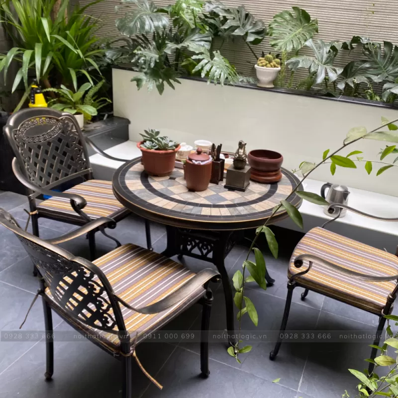 Bàn hợp kim nhôm đúc mặt đá BND-MD94DCR 