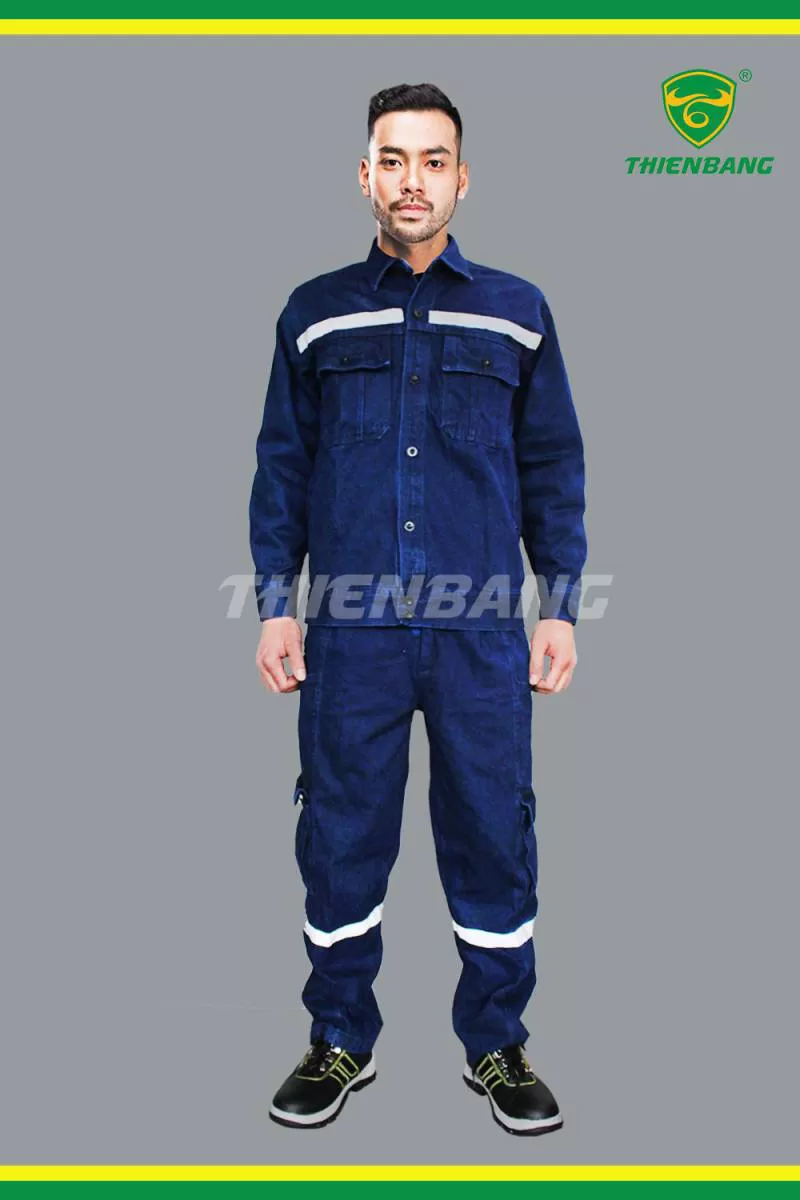 Quần áo bảo hộ vải bò thợ điện 