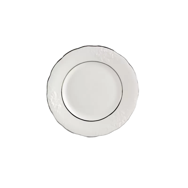 Dĩa tròn 18 cm - Đài Các - Chỉ Bạch Kim