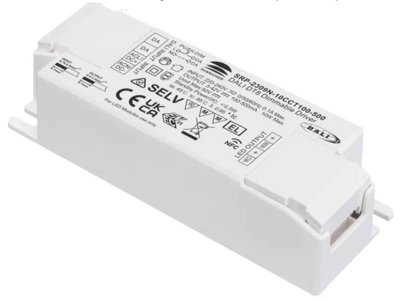 10W NFC Progammable DALI DT8 LED Driver (Constant Current) SRP-2309N-10CCT100-500