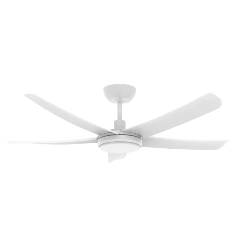 Quạt trần kèm đèn led 5 cánh màu trắng kiểu dáng hiện đại