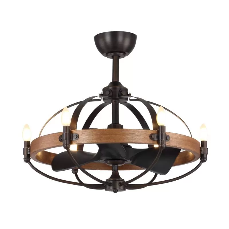 Quạt trần kết hợp đèn chùm MONALISA dấu cánh