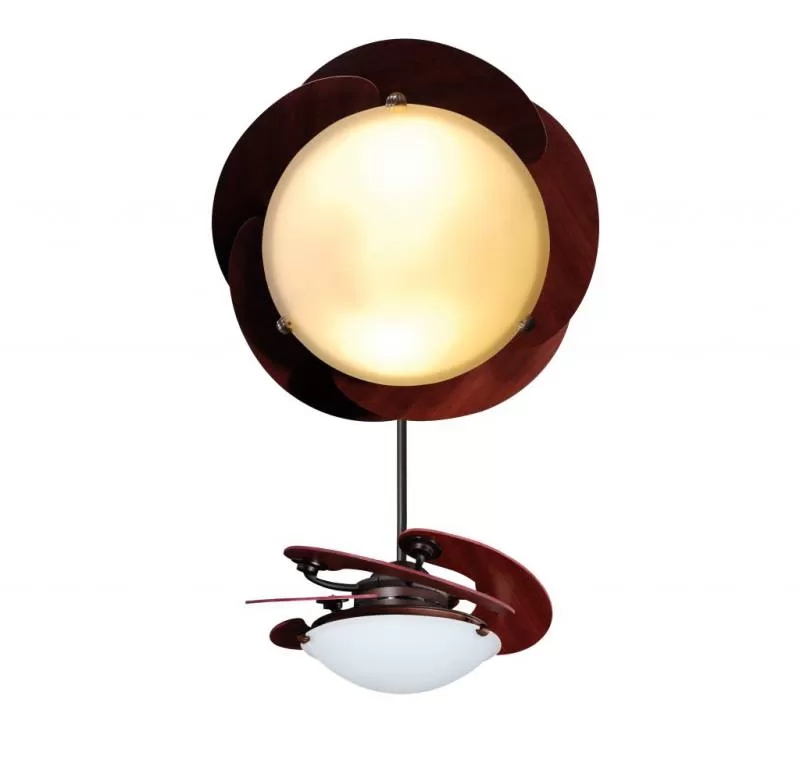 Quạt trần cánh gỗ cụp xòe có đèn led cao cấp Sole