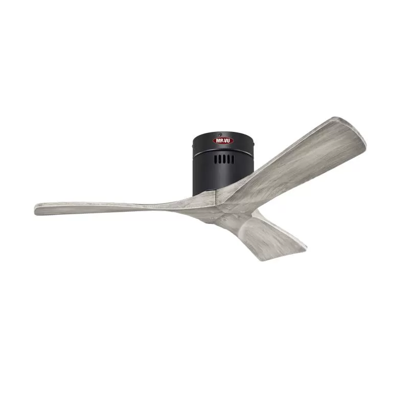 Quạt trần nhỏ đẹp 3 cánh gỗ ốp sát trần cho căn hộ chung cư trần thấp