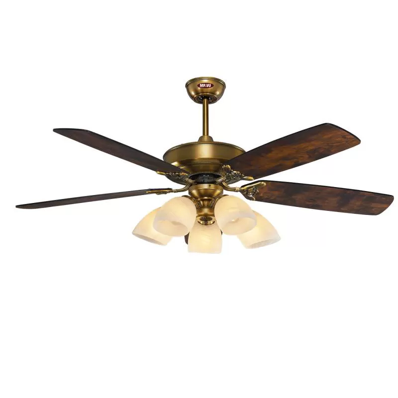 Siêu phẩm quạt trần cổ điển 5 cánh 5 đèn Lotus Plus mới 2023