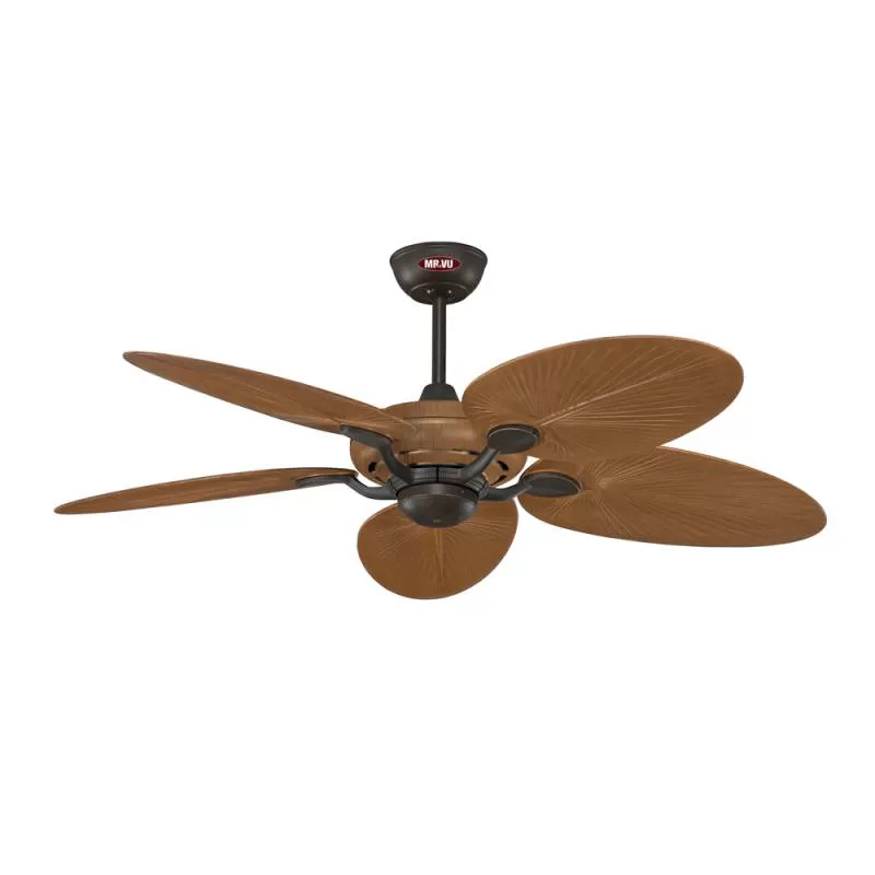 Quạt trần cánh lá cao cấp màu nâu - Quạt trần khách sạn