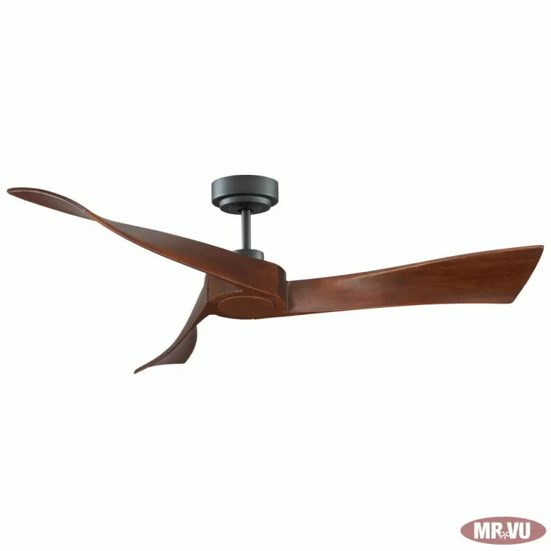 Quạt trần cánh gỗ màu óc chó đẹp mát+êm+độc lạ - Mr.Vũ - quạt cho người giàu