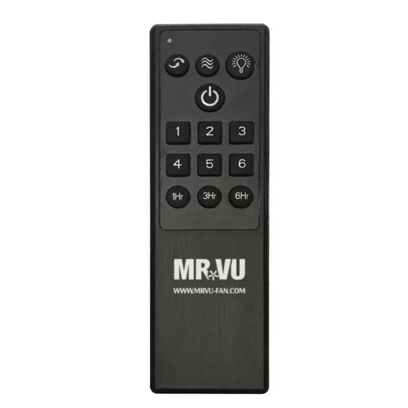 Điều khiển quạt trần động cơ DC 6 cấp độ gió màu đen sang trọng