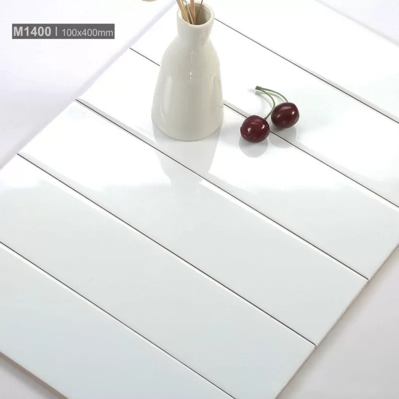 Gạch thẻ xương bóng phẳng KT 100x400mm STA1401