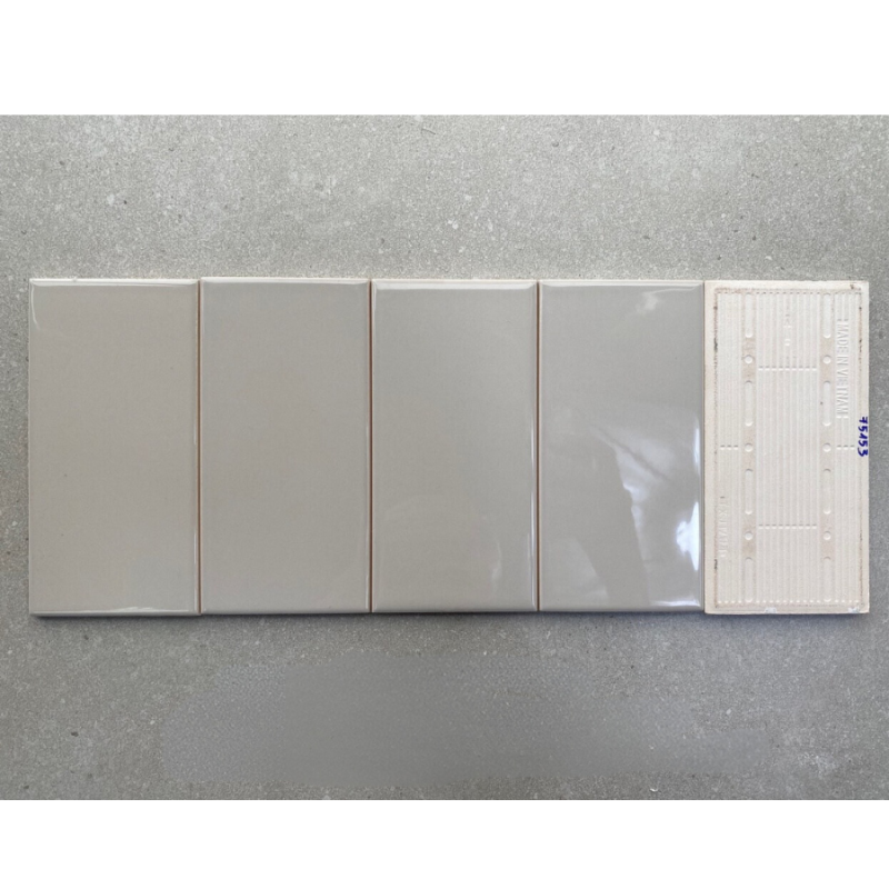 Gạch thẻ xám ấm bóng phẳng KT 75x150mm STA75153