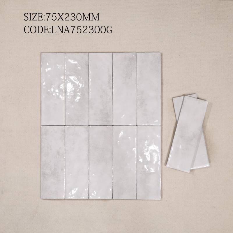 Gạch thẻ Porcelain 75x230mm men bóng nhập khẩu 752300G