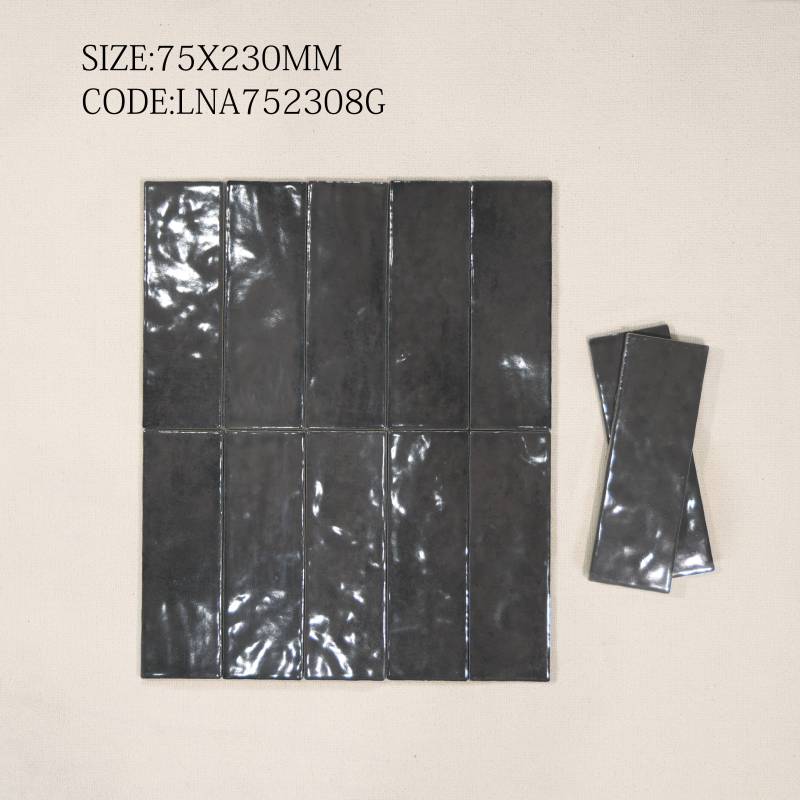 Gạch thẻ Porcelain 75x230mm men bóng nhập khẩu 752308G 