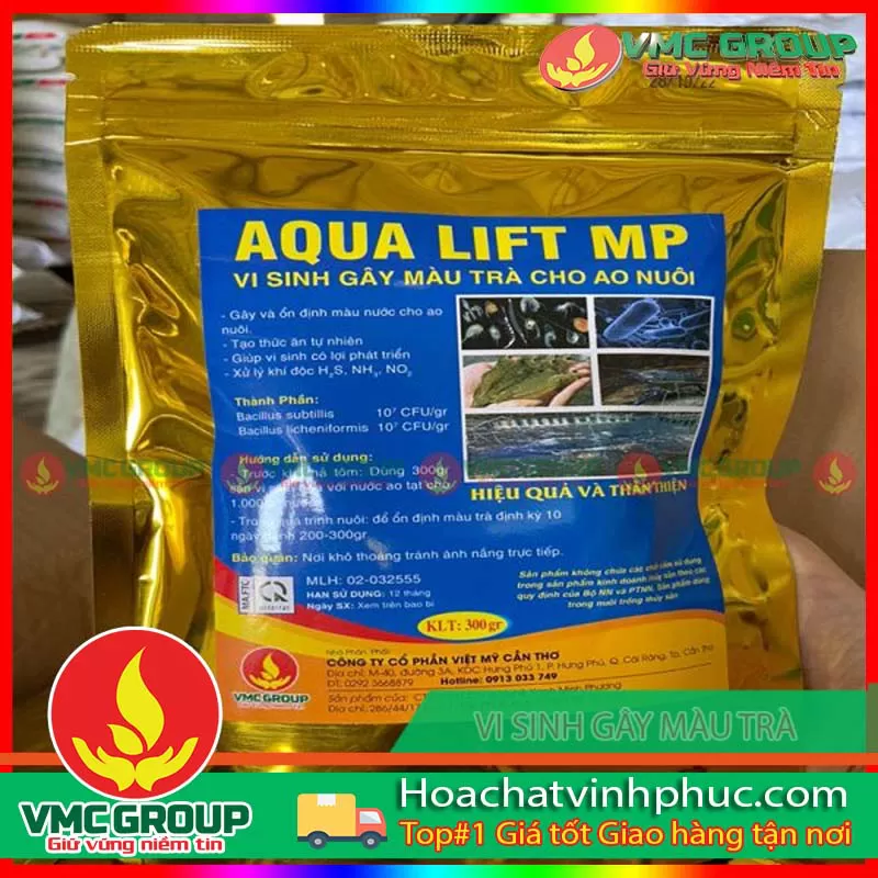 ĐƠN VỊ PHÂN PHỐI AQUA LIFT MP – VI SINH GÂY MÀU TRÀ CHO AO NUÔI