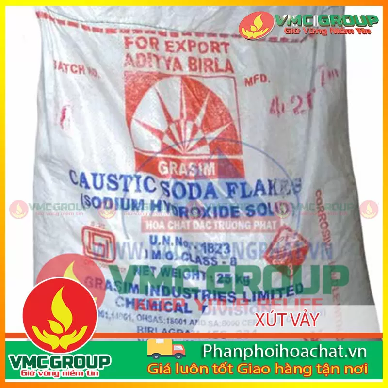 XÚT VẢY NaOH 99% BAO ĐỎ PPHCVM