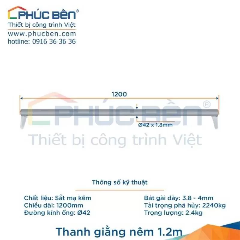 Thanh giằng nêm 1.2m